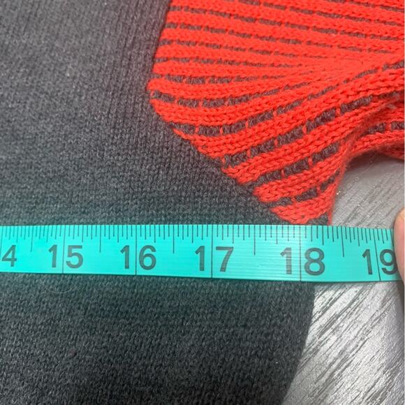 Cable Stitch Sweater Unisex Black White Grey Red Size Small - Picture 8 of 11